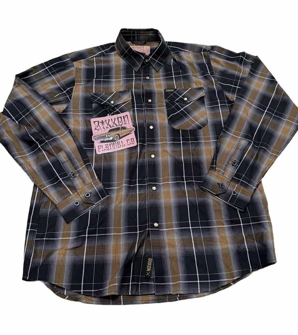 Dixxon Flannel Gypsy Gold Bamboo Long Sleeve Button-Up Shirt